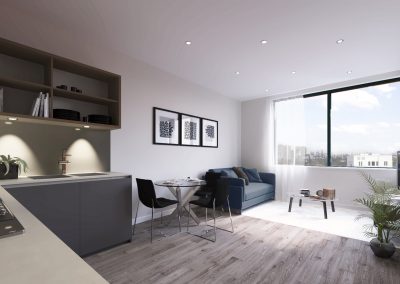 IconBlu One Bed Apartment View from Living